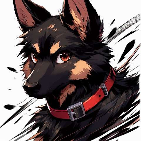 Preview for Anime German Shepherd Dog Template