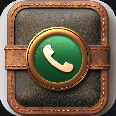Preview for Phone-app-icon-leather-design-whatsapp-app-template-a0441