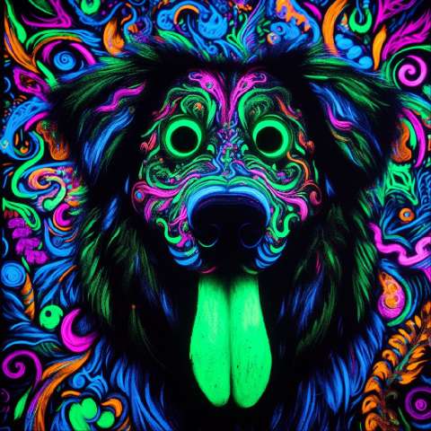 Preview for Vibrant Dog Artwork Design Template
