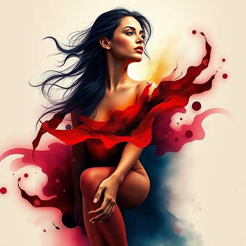 Preview for Woman-in-red-dress-art-aifeatured-template-7dcc8