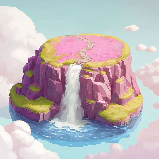 Preview for Fantasy-floating-island-art-pink-tiny-template-24901