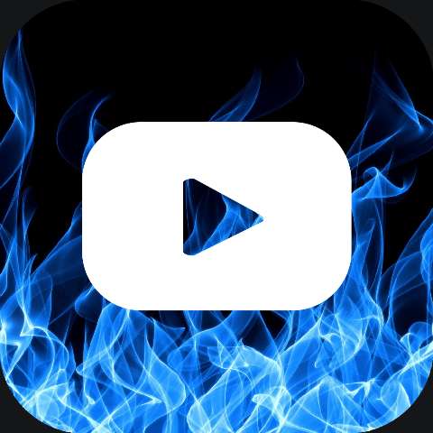 Preview for Youtube-play-button-flames-fire-icon-template-c63c5