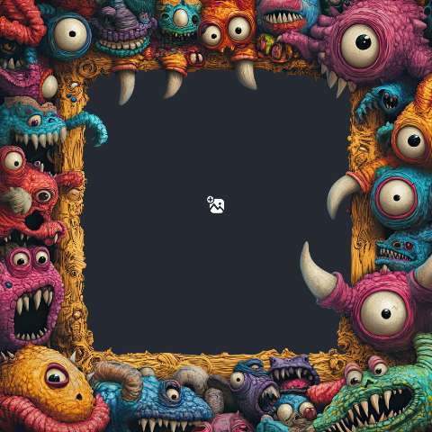 Preview for Colorful-monster-frame-art-template-d1b80