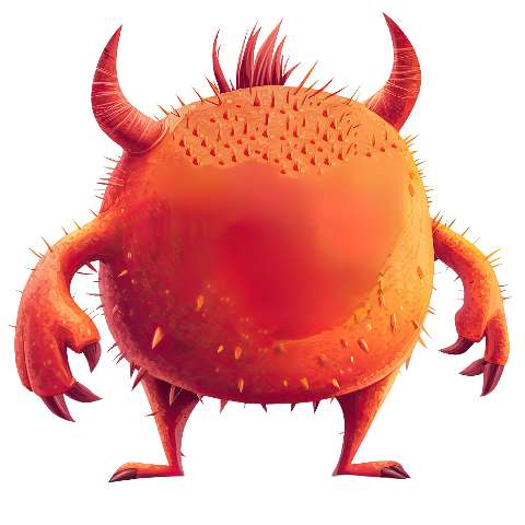 Preview for Red-demon-creature-illustration-monster-body-template-52523