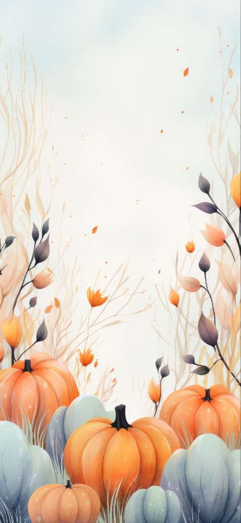 Preview for Autumn-pumpkins-foliage-halloween-phone-template-d30f8