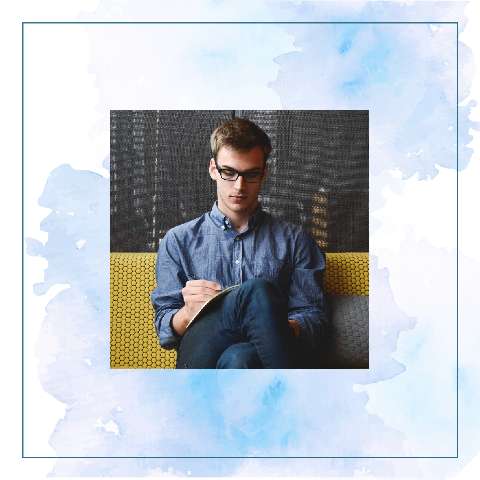 Preview for Man-writing-notebook-3-x-template-29473