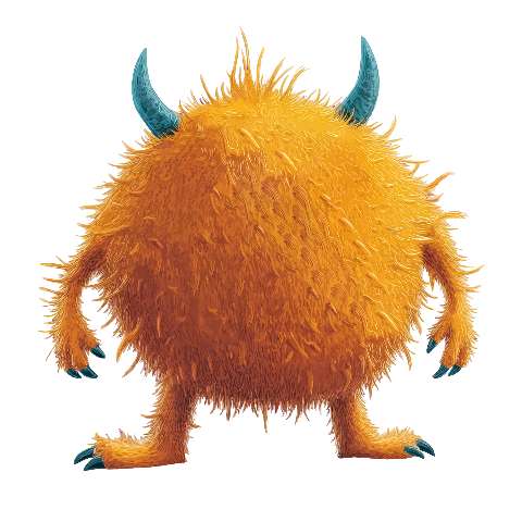 Preview for Orange-furry-monster-illustration-ugly-monster-template-22687