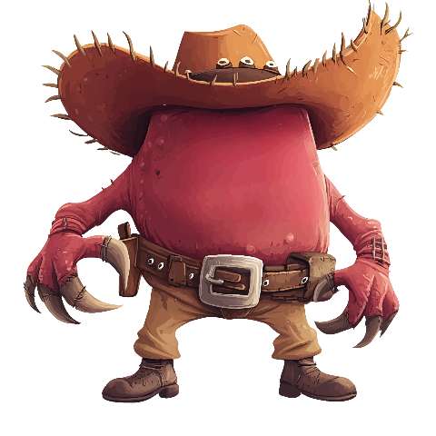 Preview for Cartoon-cowboy-character-character-monster-template-21edb