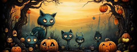 Preview for Halloween-cats-spooky-forest-halloween-social-template-9ffb8