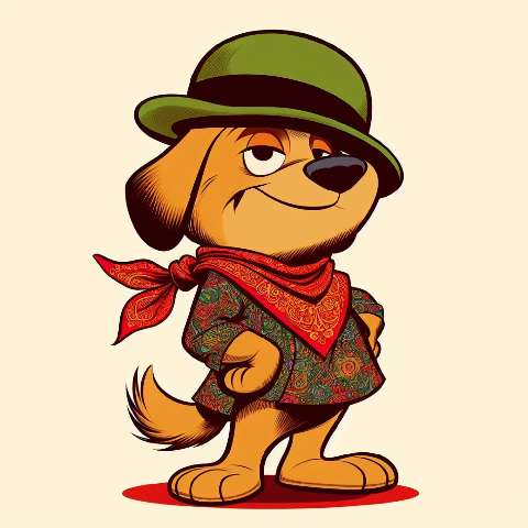 Preview for Stylish Cartoon Dog Illustration Template