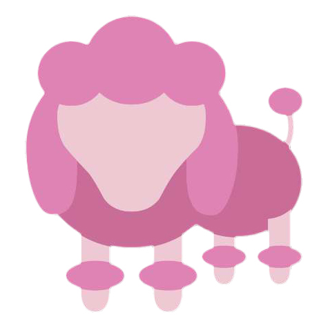 Preview for Pink-poodle-illustration-emoji-animal-template-36ac1
