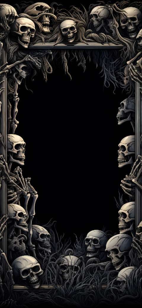 Preview for Gothic-skull-frame-art-halloween-phone-template-c8cf9