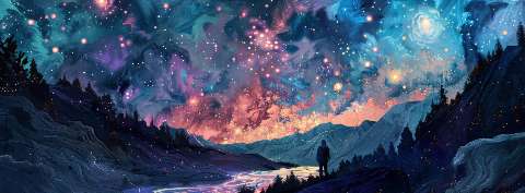 Preview for Cosmic Landscape Art Template