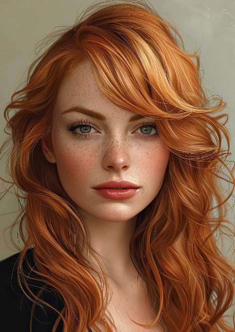 Preview for Redhead-portrait-art-celebrities-template-1551e