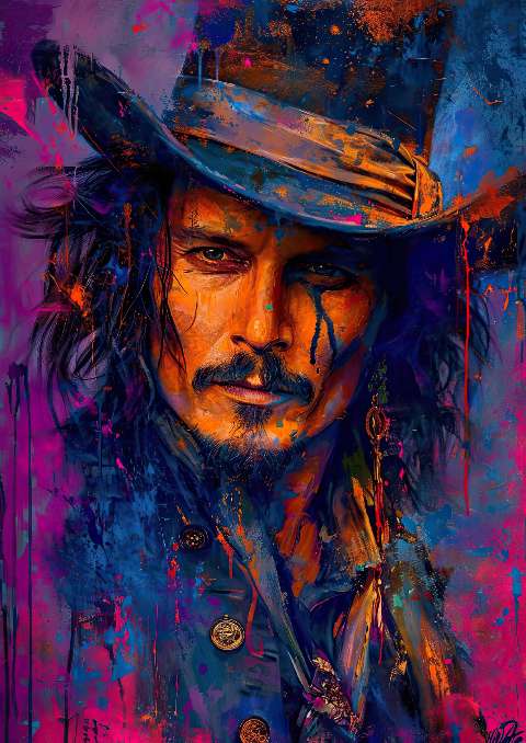 Preview for Johnny-depp-portrait-art-celebrities-template-bd3b8