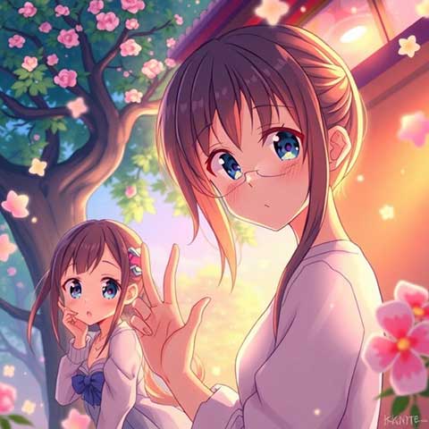 Preview for Anime-sisters-garden-aicartoon-template-2660f
