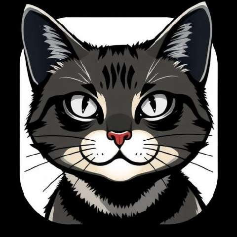 Preview for Cartoon-cat-illustration-aiappiconstyle-template-0e5e1