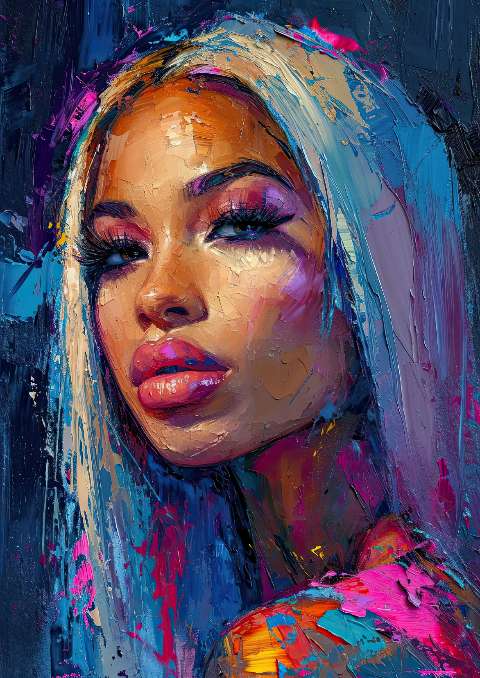 Preview for Vibrant-woman-portrait-celebrities-template-3ab8a