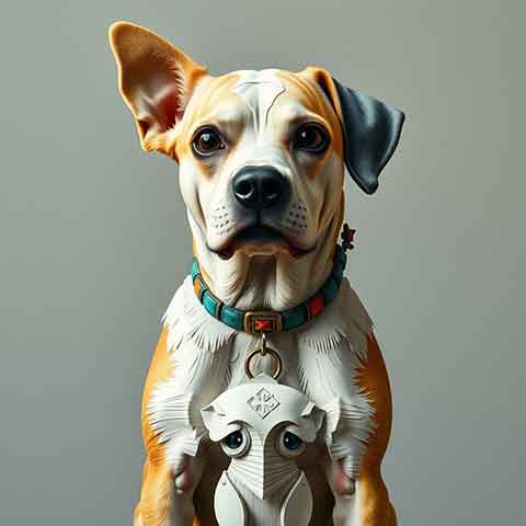 Preview for Dog Holding Sculpture Design Template