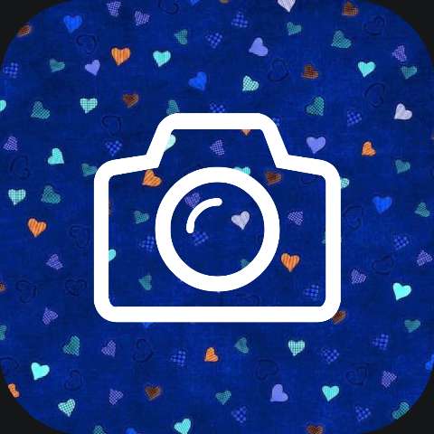 Preview for Camera-icon-with-hearts-blue-icon-template-5f03b