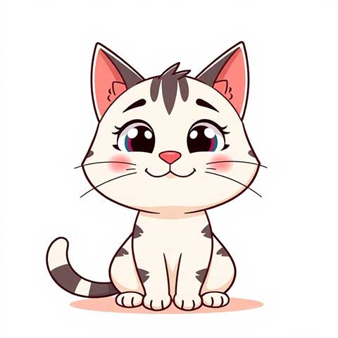 Preview for Cartoon-cat-illustration-aistickerstyle-template-d671d