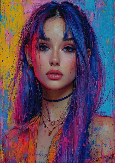 Preview for Vibrant-portrait-young-woman-celebrities-template-29b7d