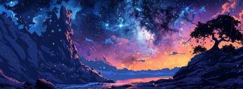 Preview for Galaxy-night-sky-landscape-astrophotography-cover-template-12d66