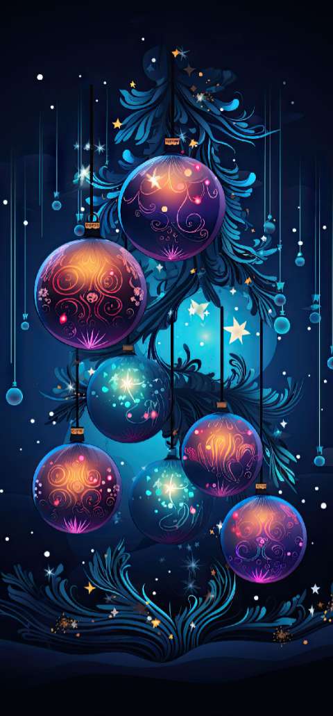 Preview for Christmas-ornaments-illustration-christmas-phone-template-59190