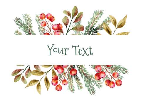 Preview for Winter-floral-frame-template-holiday-card-d43c4