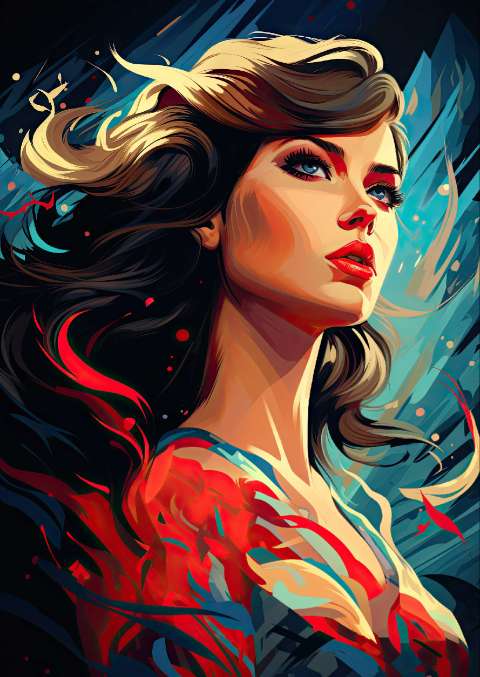 Preview for Vibrant-portrait-art-taylor-swift-template-f69fd