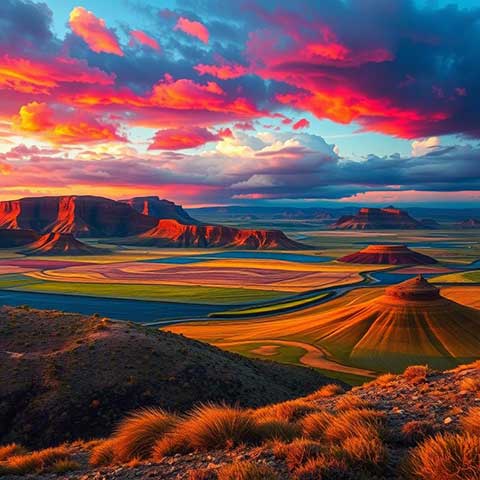 Preview for Desert-landscape-at-sunset-aiunique-template-53b6f