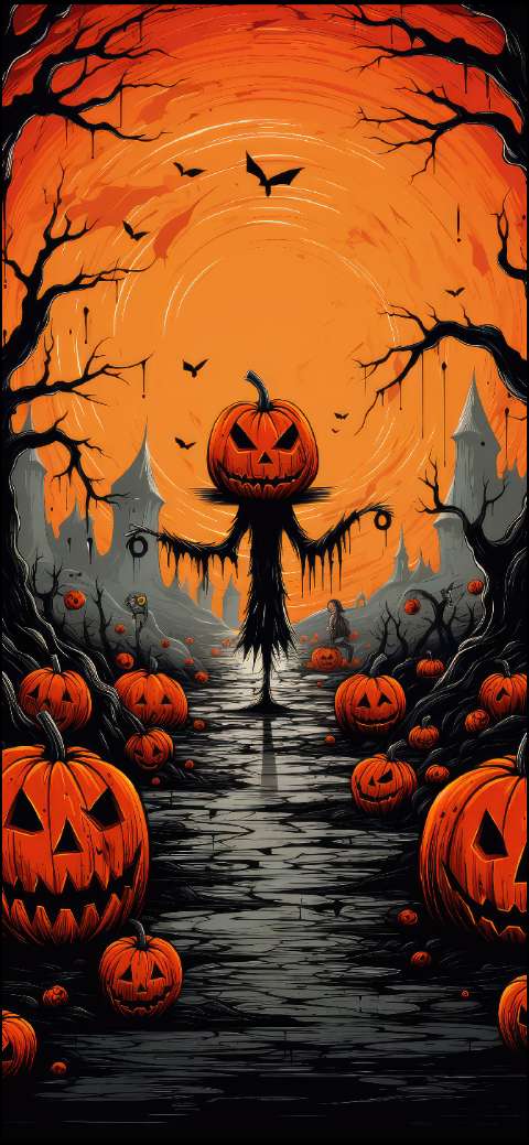 Preview for Halloween-pumpkin-figure-halloween-phone-template-efc72