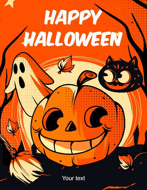 Preview for Halloween-greeting-card-template-halloween-flyer-553a3