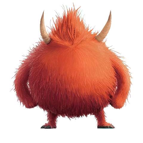 Preview for Red-furry-monster-illustration-whimsical-monster-template-11e00