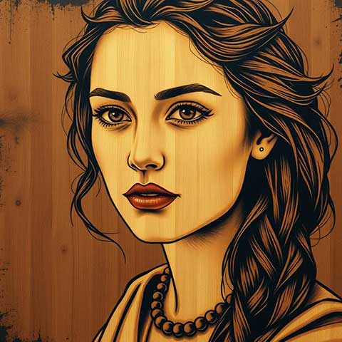 Preview for Woman-portrait-illustration-aiartstyle-template-6aa51