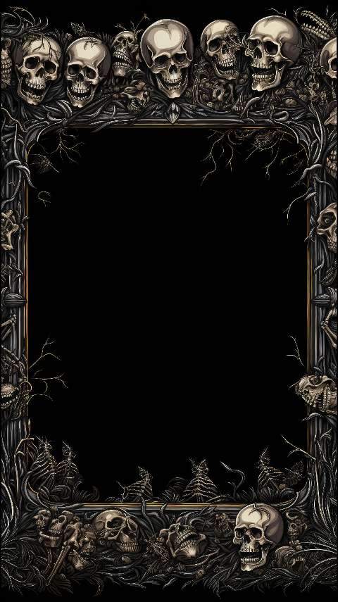 Preview for Gothic-skull-frame-design-halloween-story-template-61ad0