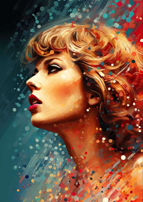 Preview for Vibrant-woman-portrait-taylor-swift-template-fa72d