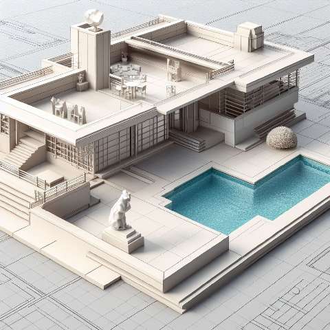 Preview for Modern House Design With Pool Template