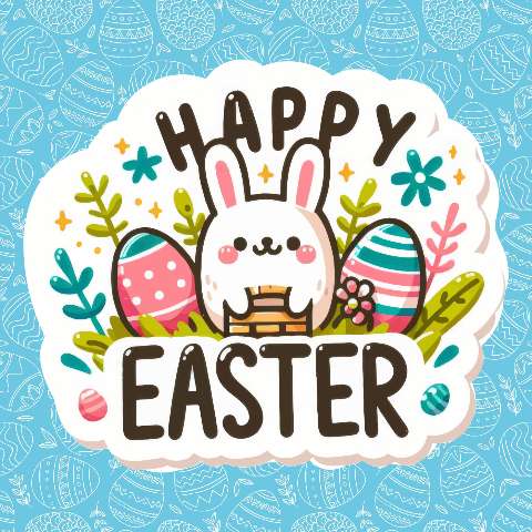 Preview for Happy-easter-bunny-eggs-template-eab49