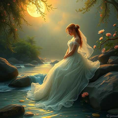 Preview for Serene-woman-by-river-aiartstyle-template-4d37d