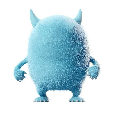 Preview for Blue-furry-monster-character-fuzzy-monster-template-a99f0