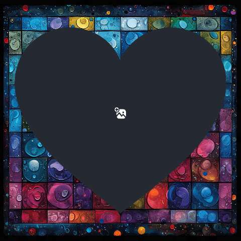 Preview for Vibrant-heart-art-mosaic-love-frame-template-11dce