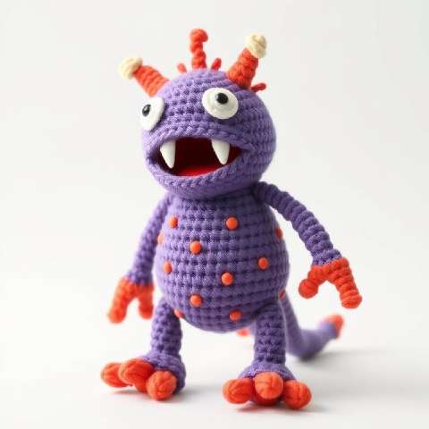 Preview for Purple-crochet-monster-toy-aimonsterstyle-template-1ea91