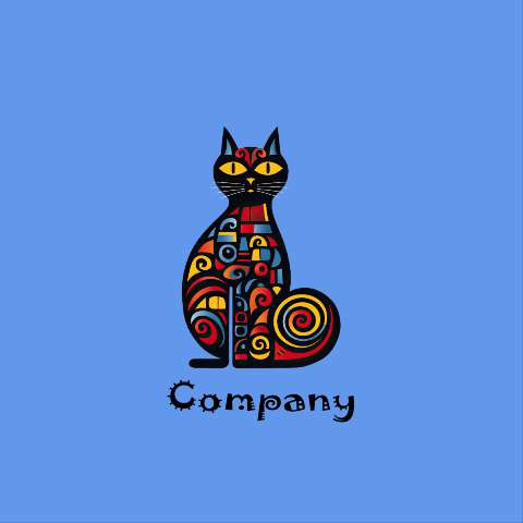 Preview for Colorful-cat-company-logo-logo-animal-template-20adc