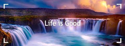 Preview for Serene-waterfall-landscape-facebook-personal-template-b9180