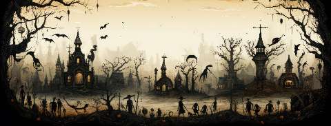 Preview for Spooky-halloween-village-scene-halloween-social-template-9c788