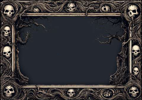 Preview for Spooky-skull-frame-design-halloween-template-33b95