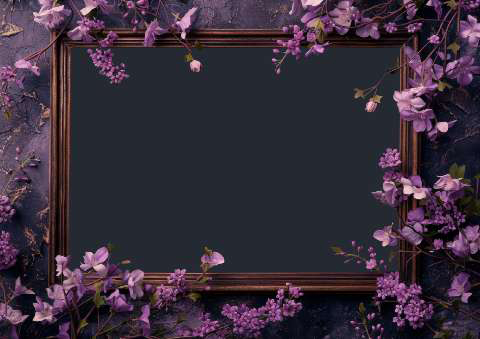 Preview for Purple-floral-frame-mockup-mothers-day-template-0adc9