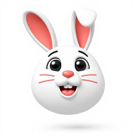 Preview for Easter-bunny-cartoon-aiemojianimals-template-dcae6