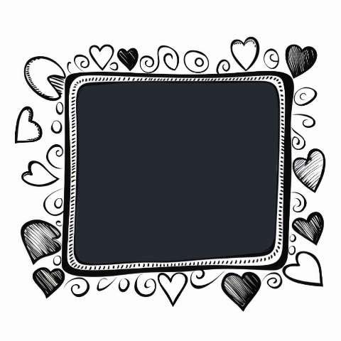 Preview for Hand-drawn-heart-frame-classic-frame-template-030f9